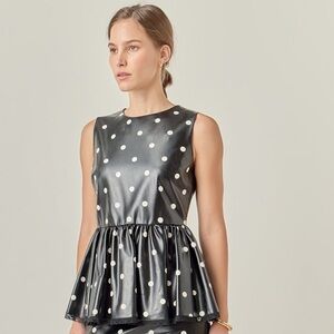 English Factory PU Polka Dot Too NWT